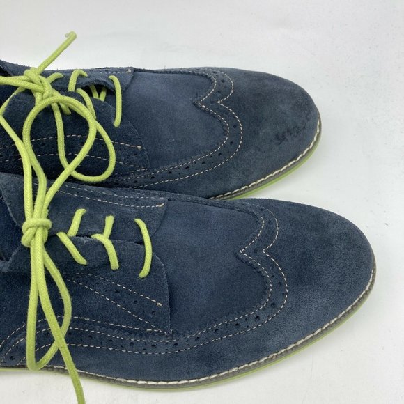 Florsheim Mens Suede Leather Oxford Shoes Blue Size 12M - Picture 8 of 10